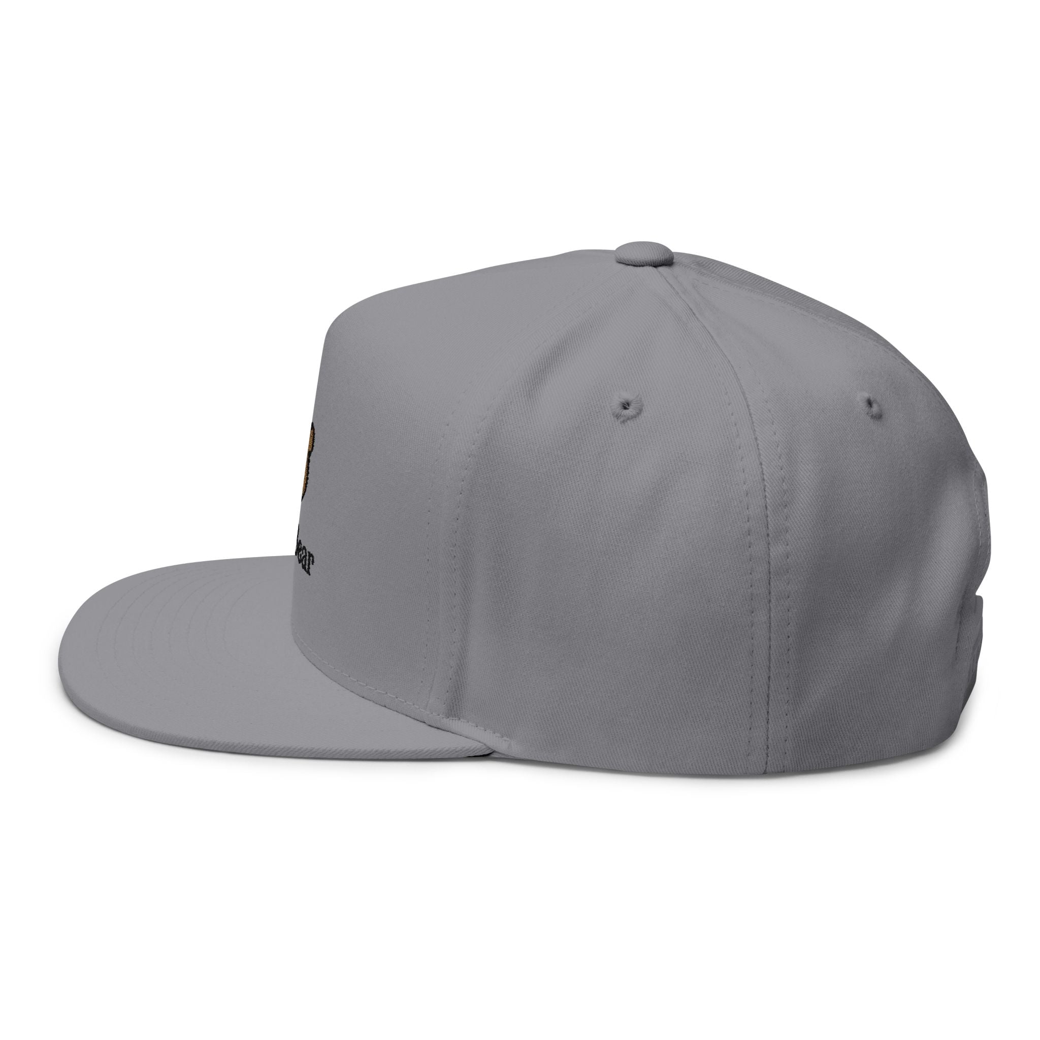 Embroidered Baby Bear Flat Bill Cap