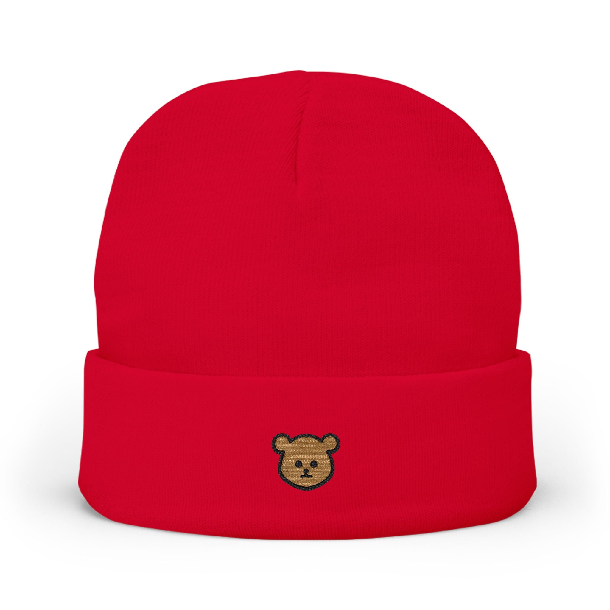 Embroidered Baby Bear Knit Beanie