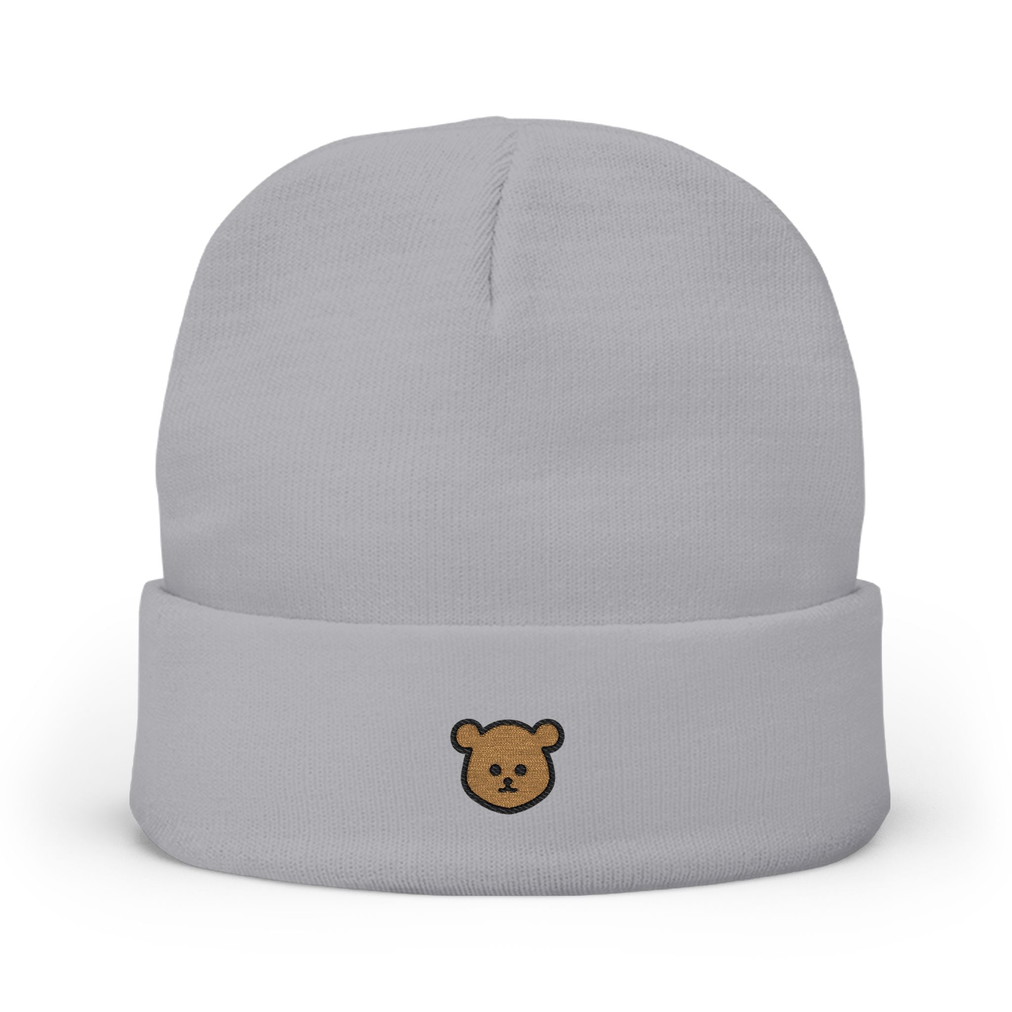 Embroidered Baby Bear Knit Beanie