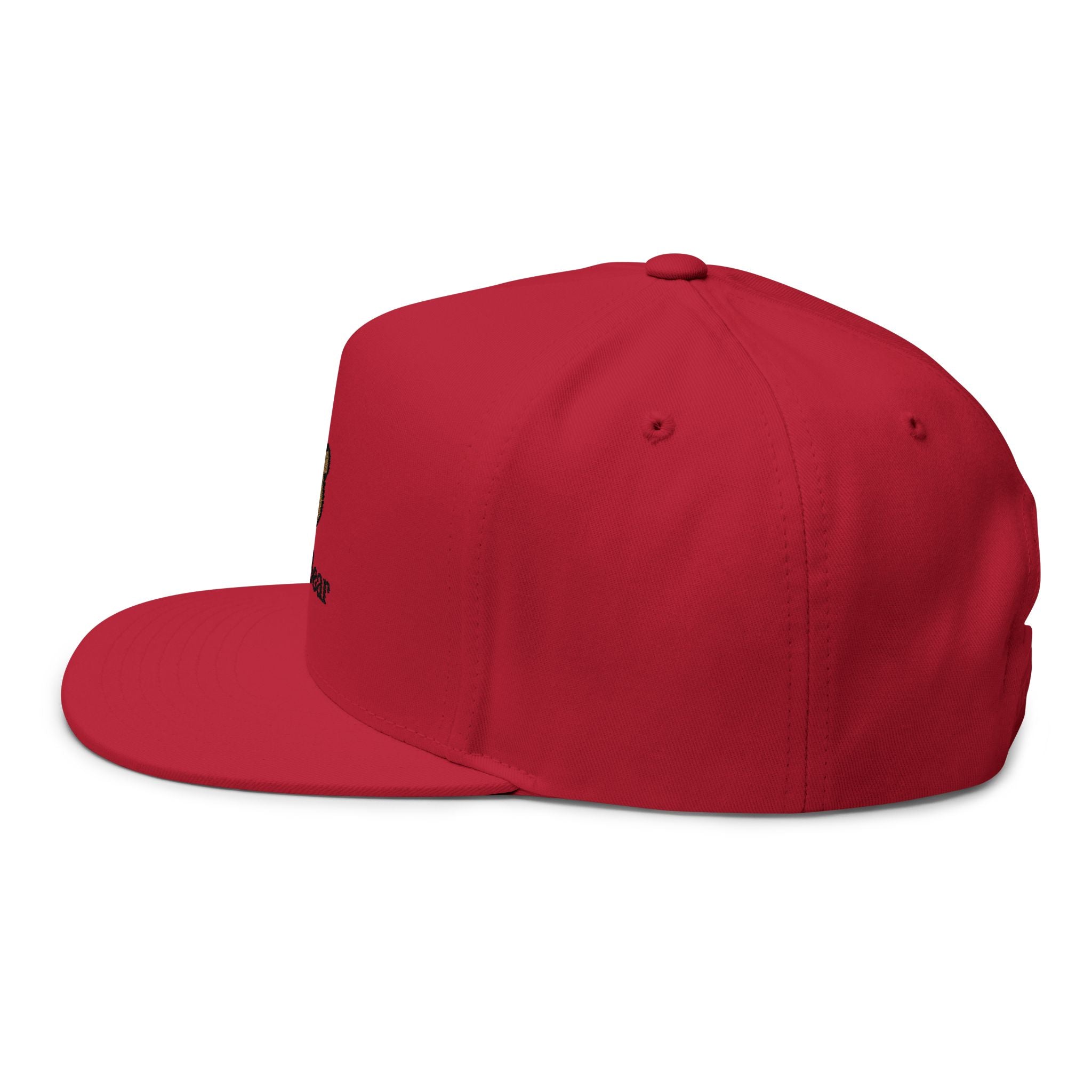 Embroidered Baby Bear Flat Bill Cap